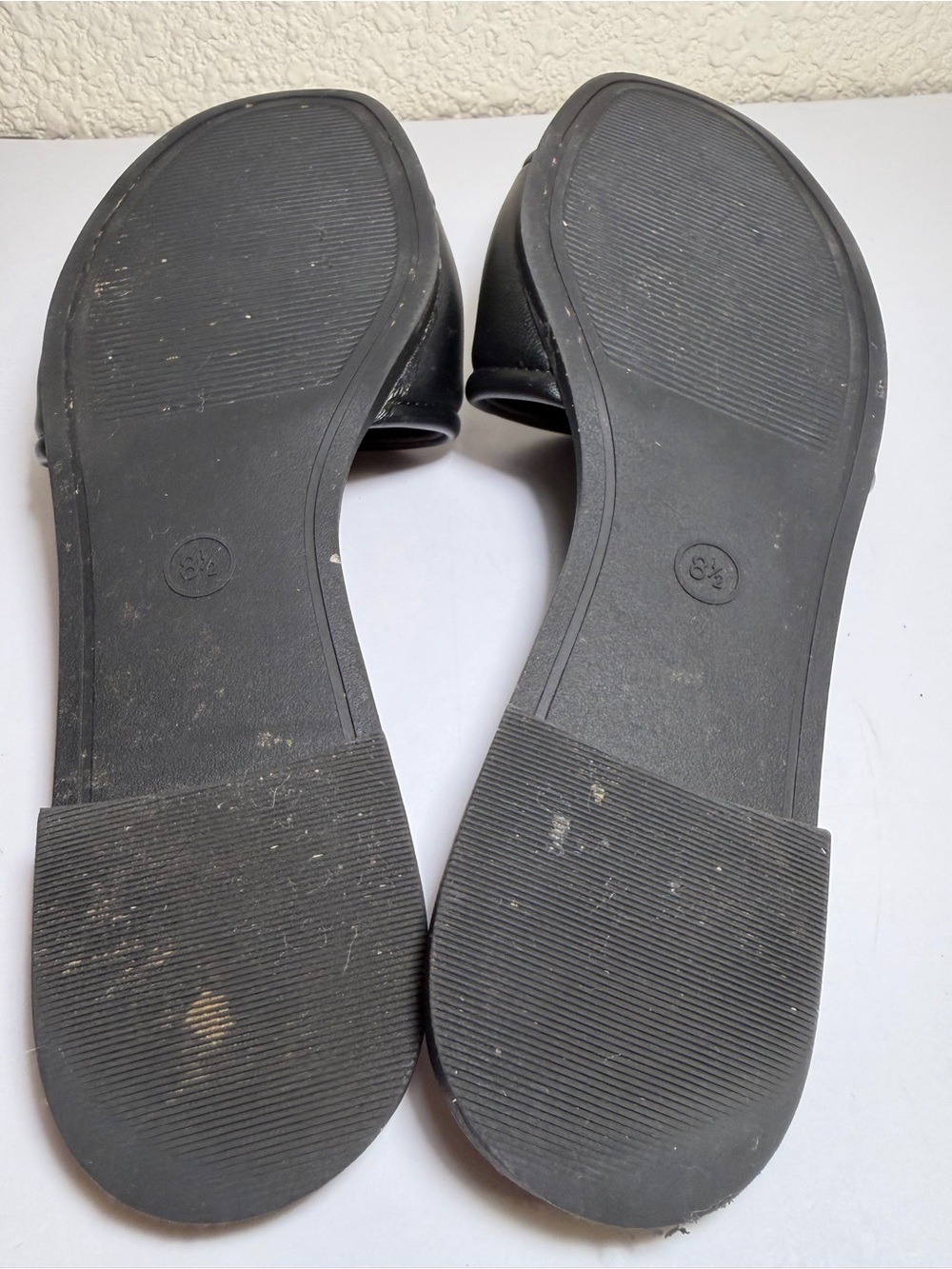 a new day Black Slide Sandals with Gold Accent Hardware - Picture 9 of 11